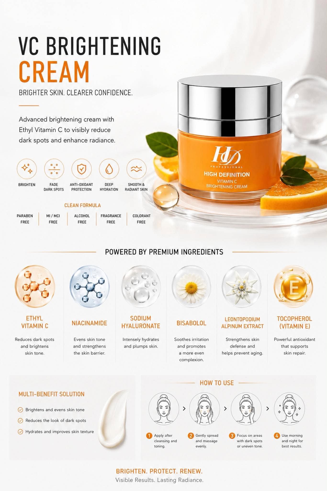 HD VITAMIN C BRIGHTENING CREAM