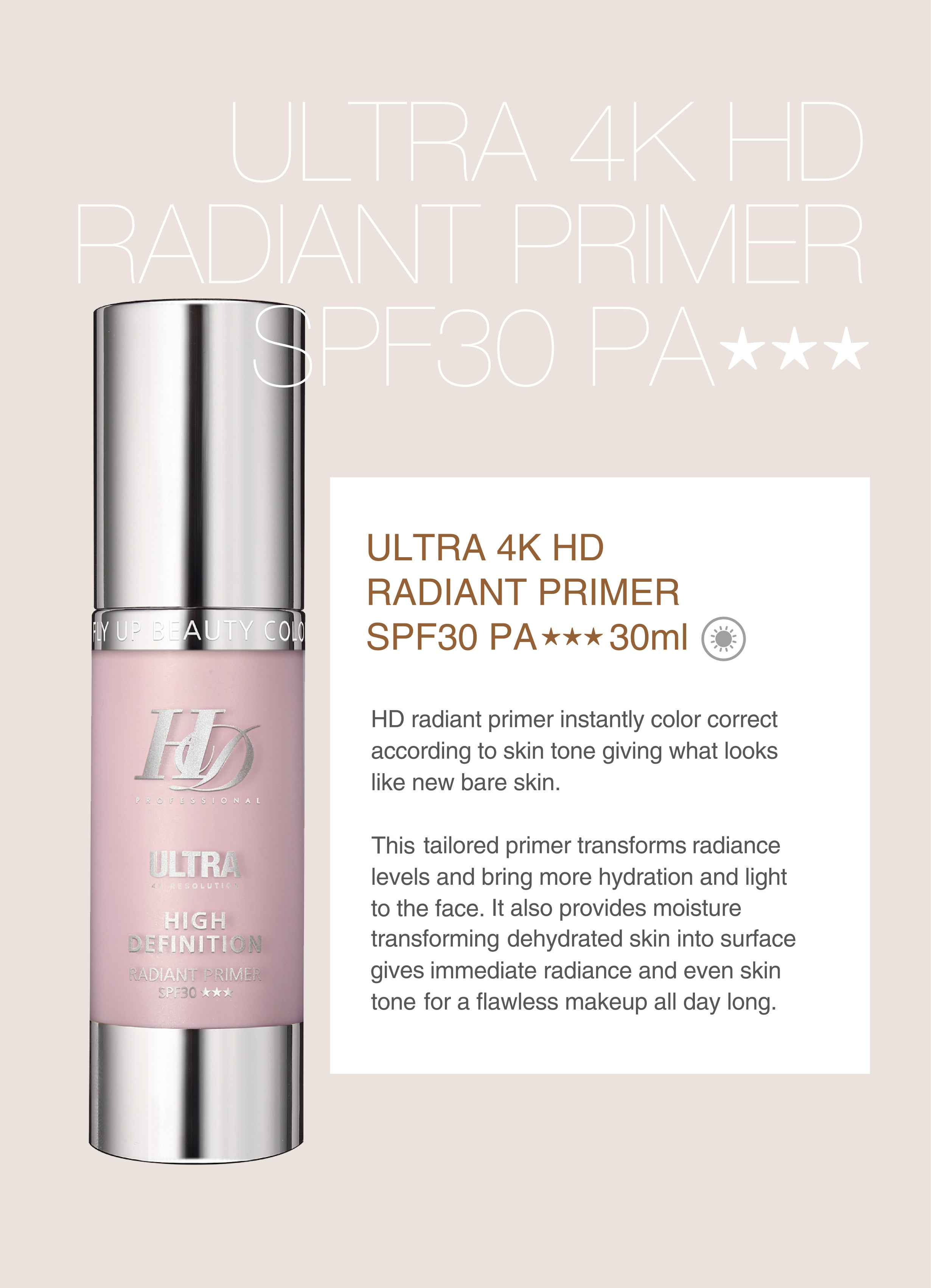 ULTRA 4K HD RADIANT PRIMER SPF30 PA      30ml